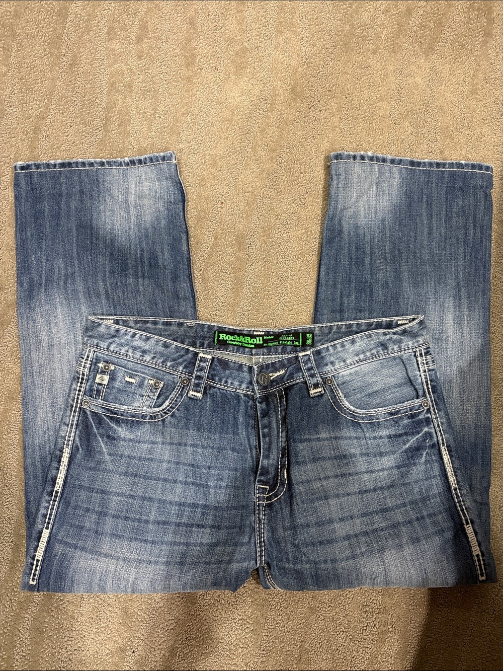 Rock & Roll Denim Men’s Light Blue Washed Jeans